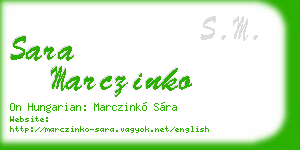 sara marczinko business card